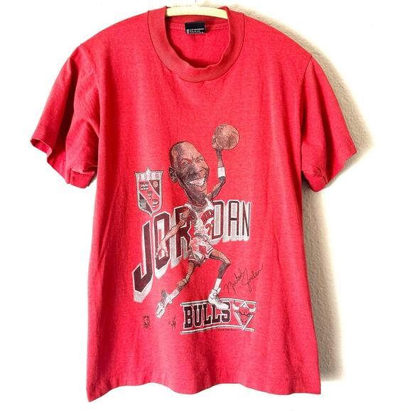 Vintage Michael Jordan Bulls Screen Stars Single Stitch T Shirt Size Small - Picture 1 of 6